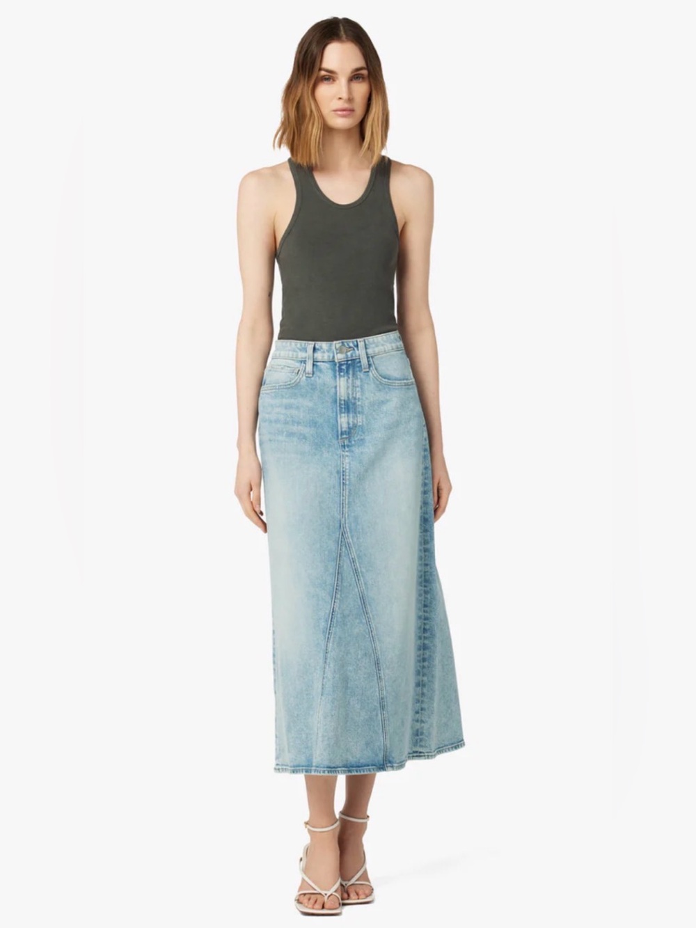 JOE’S The Tulie Skirt A-Line Denim Skirt Mariposa Color ORGANIC